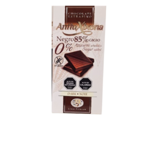 chocolate cacao 85% 0% azucar 100grs antiú xixona