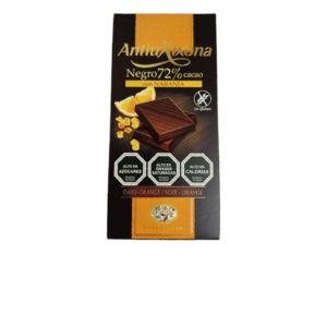 chocolate al 72% con naranja 100grs antiú xixona